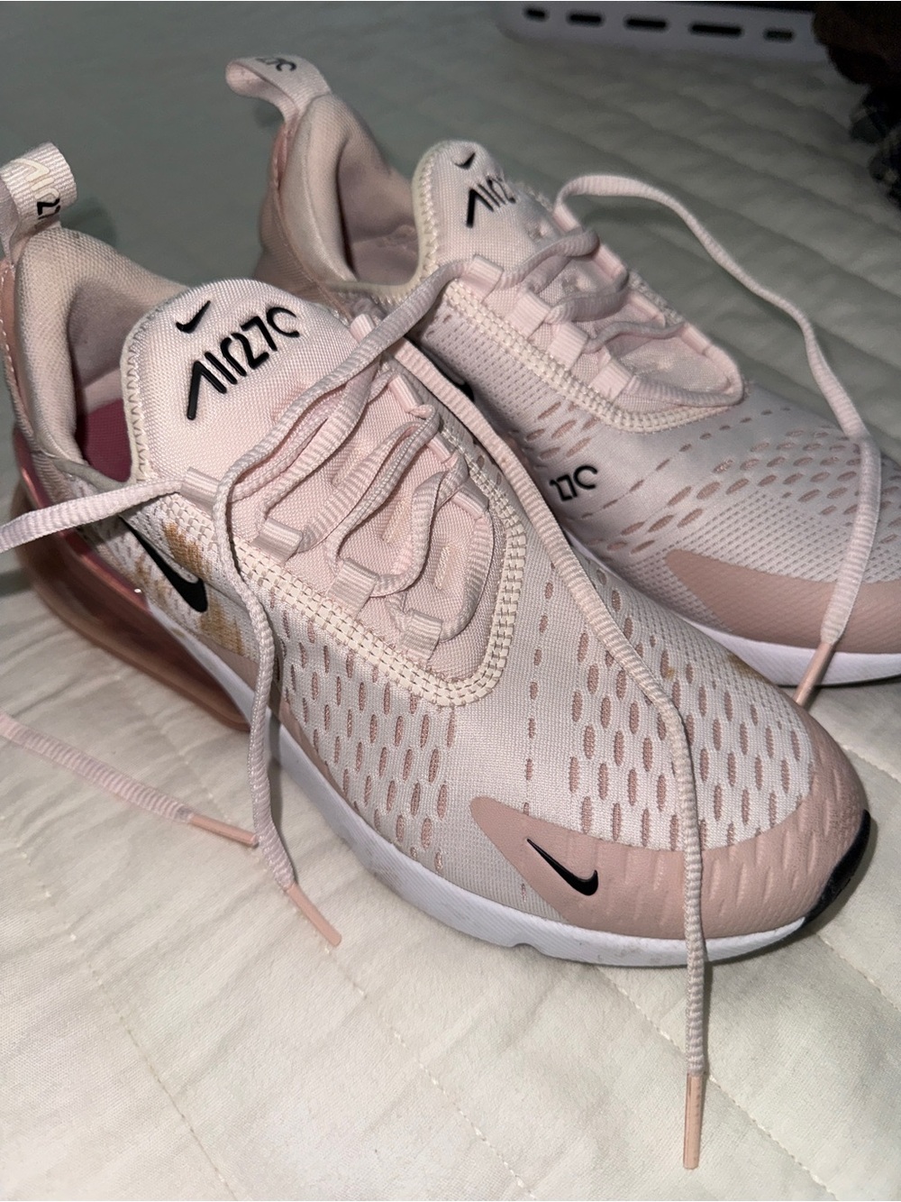 Nike Women’s Air Max 270 Sneakers in Light Pink and Black